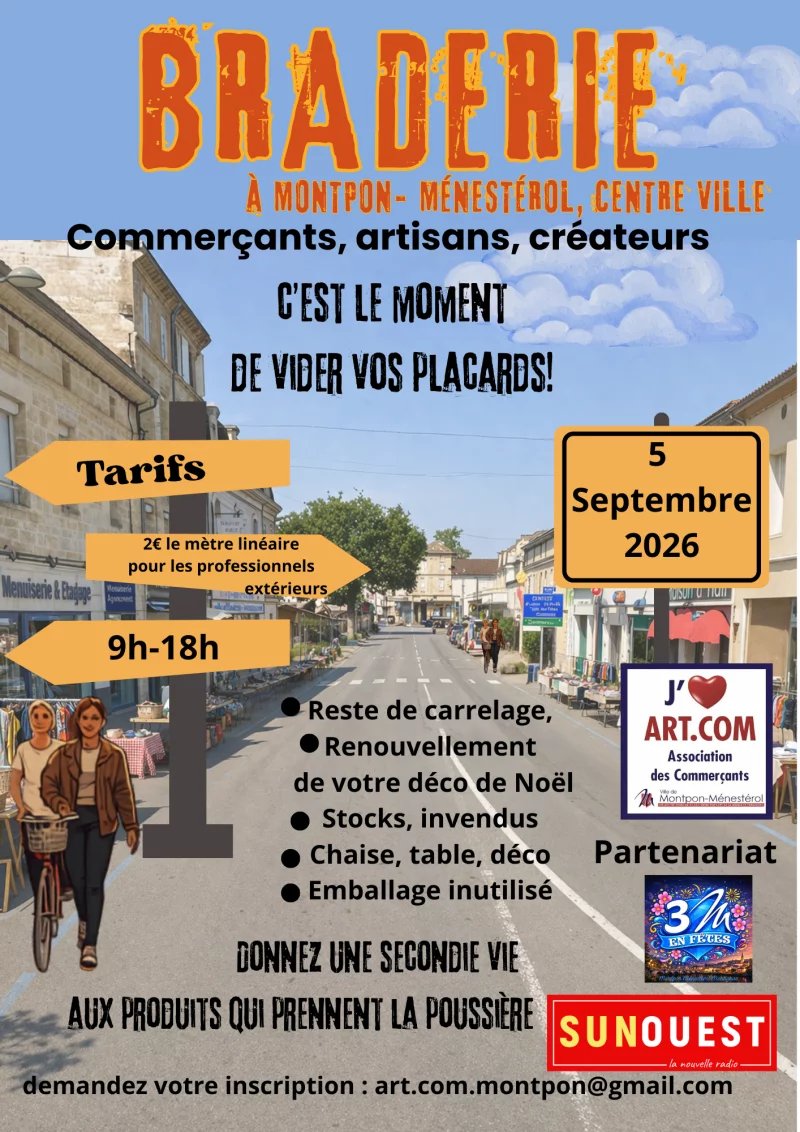 Braderie de commerçants, artisans, créateurs