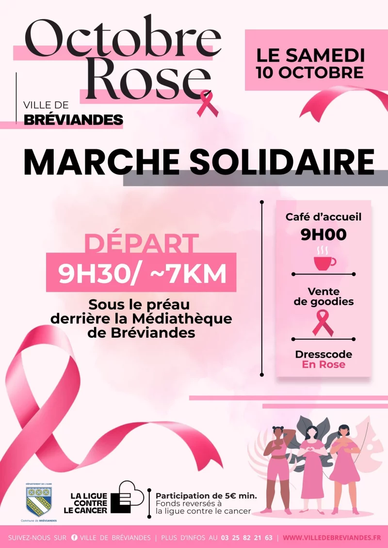 Octobre Rose - Marche Solidaire à Bréviandes