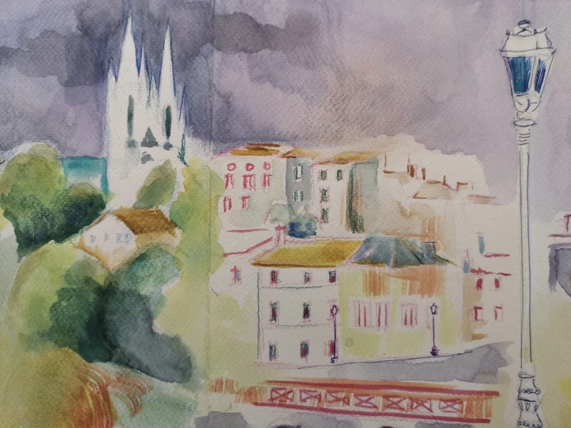 Croquis urbain à Niort