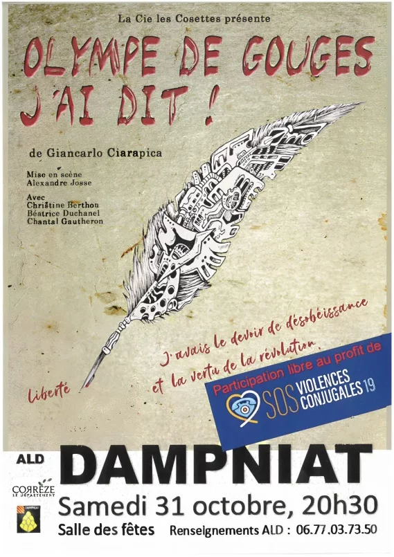 Théâtre : Olympe de Gouges j'ai dit !