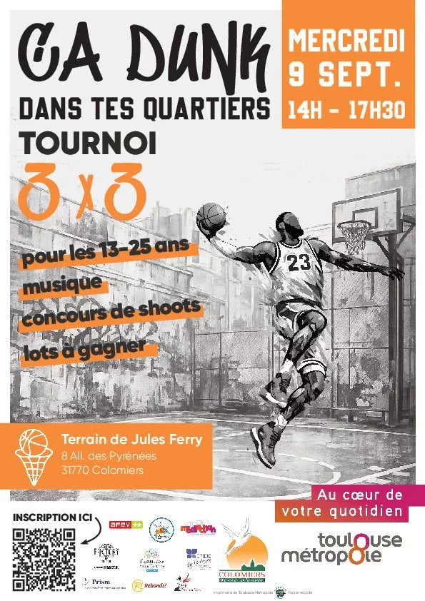 Tournoi de basket 3X3 pour les 13-25 ans
