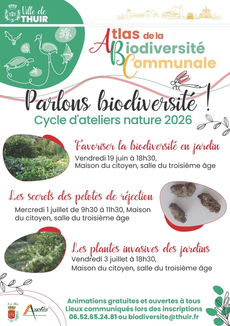 ATLAS DE LA BIODIVERSITÉ COMMUNALE DES ASPRES - CYCLE DES ATÉLIERS NATURE