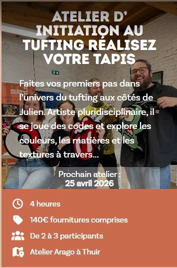 ATELIER INITIATION AU TUFTING RÉALISEZ VOTRE TAPIS