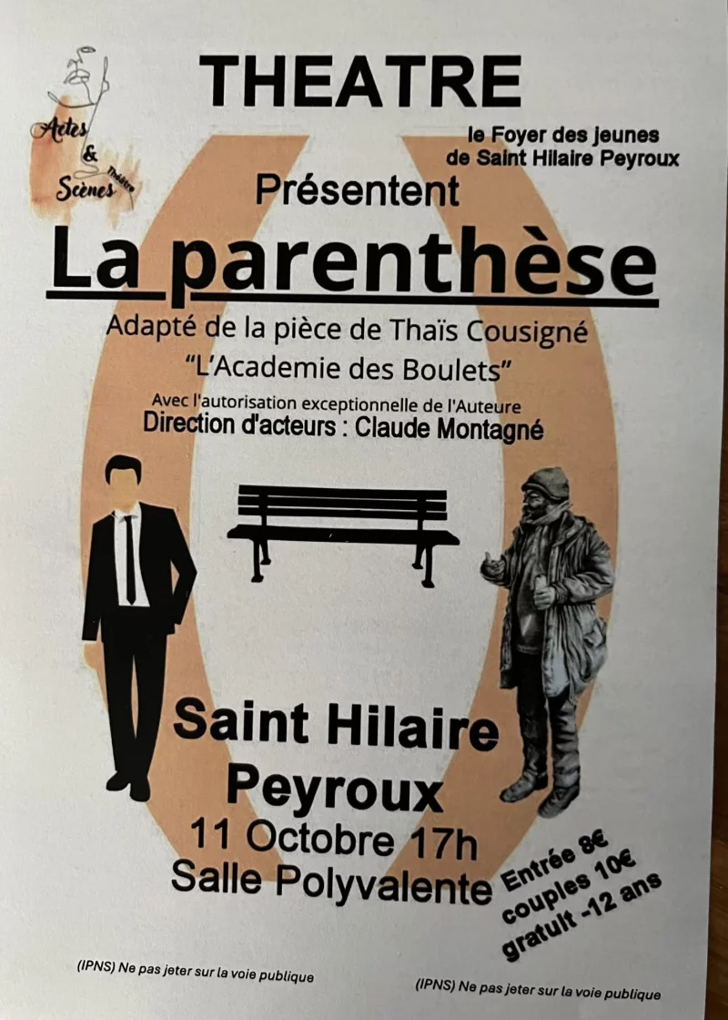 Théâtre : La Parenthèse