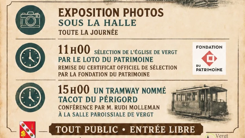 Journées européennes du patrimoine, conférence "Un tramway nommé Tacot du Périgord"