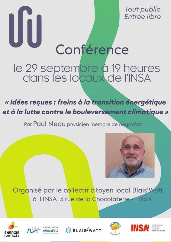 Conférence négaWatt : « Quels freins à la transition énergétique ? Idées reçues sur les énergies renouvelables »