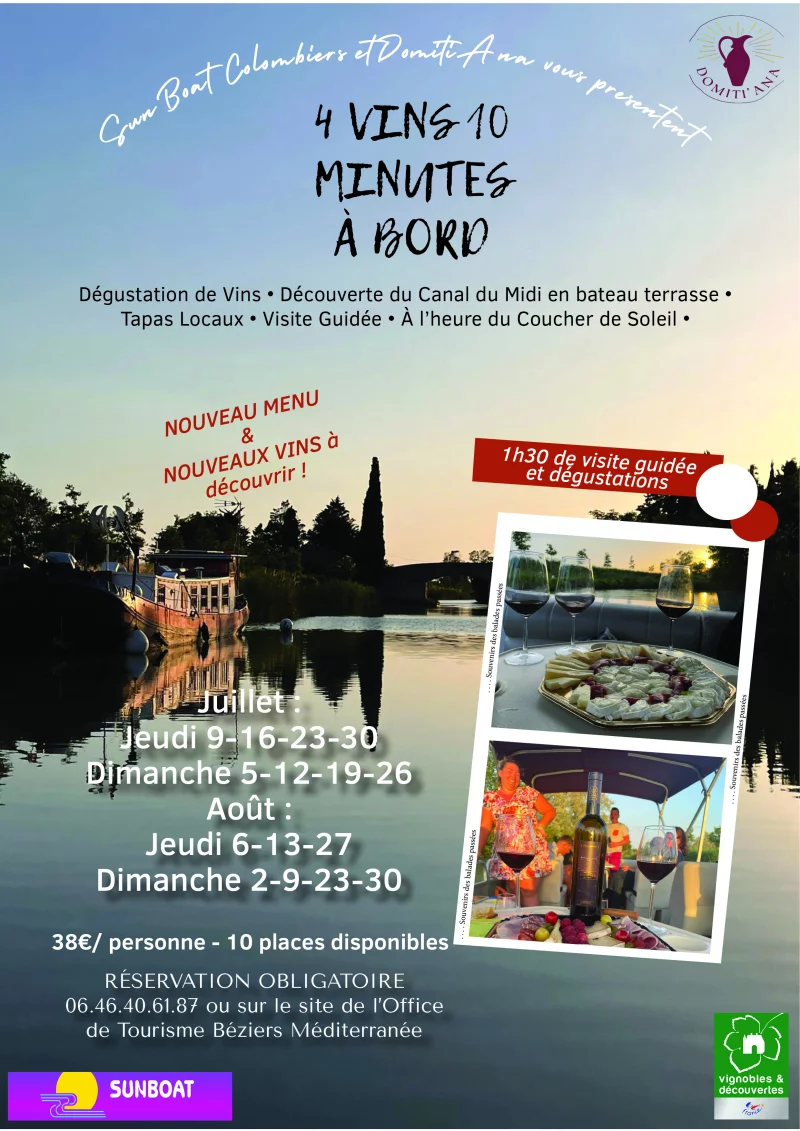 4 VINS 90 MINUTES À BORD