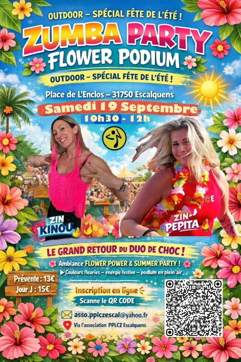ZUMBA PARTY FLOWER POWER AVEC PEPITA & KINOU !
