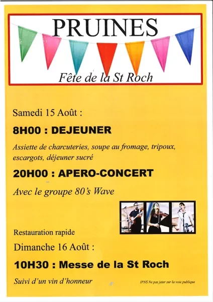 Pruines - Fête de la Saint Roch