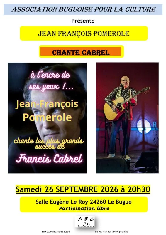 Concert - Jean-François Pomerole chante Cabrel
