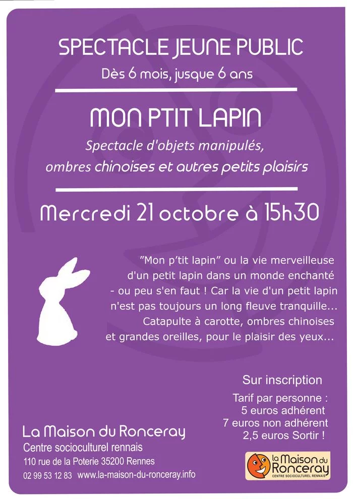 "Mon ptit lapin", par le Théâtre avec un nuage de lait
