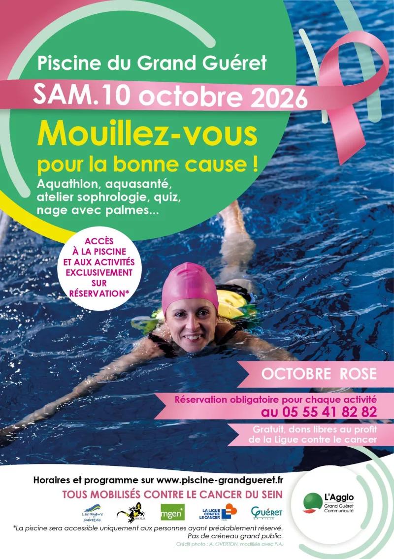 Octobre rose à la Piscine du Grand Guéret