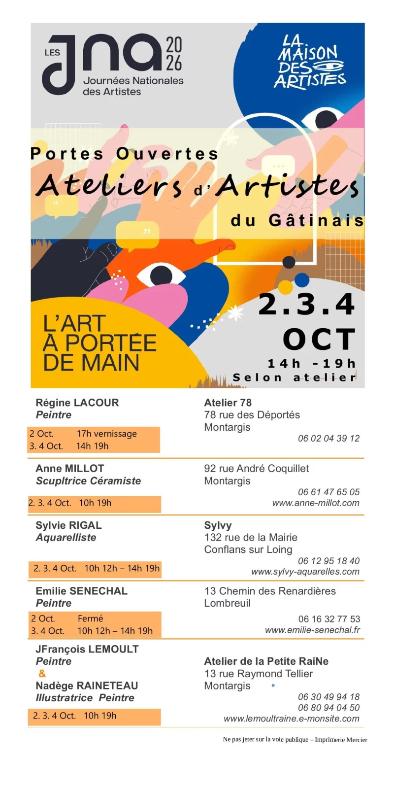 Portes ouvertes Ateliers d’Artistes du Gâtinais : Régine LACOUR