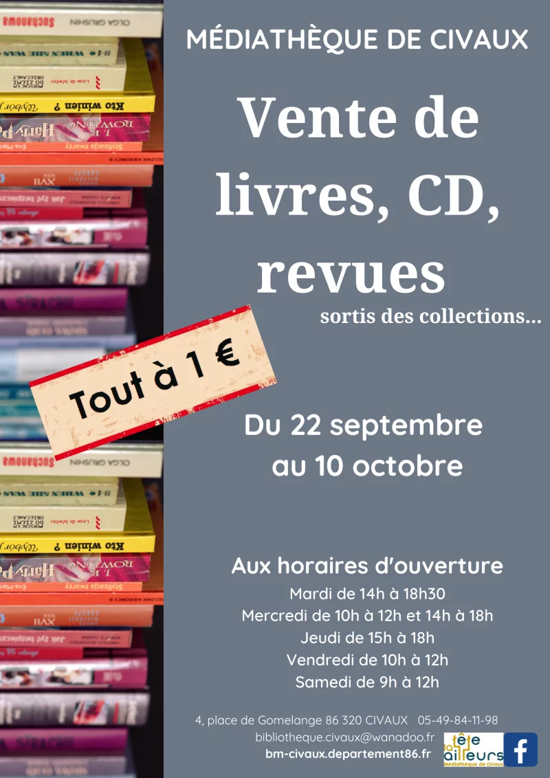 Vente de livres, Cd, revues sortis des collections