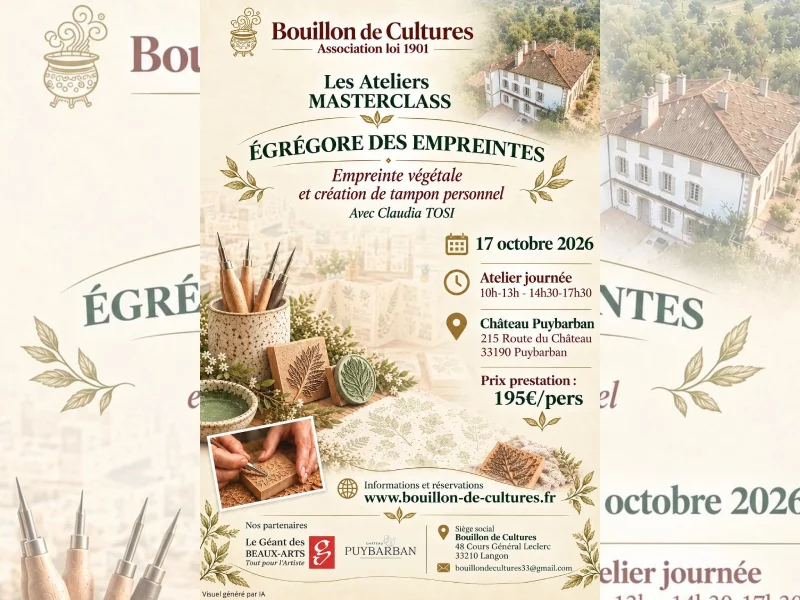 Ateliers mastercalss : empreinte végétale + création de tampon