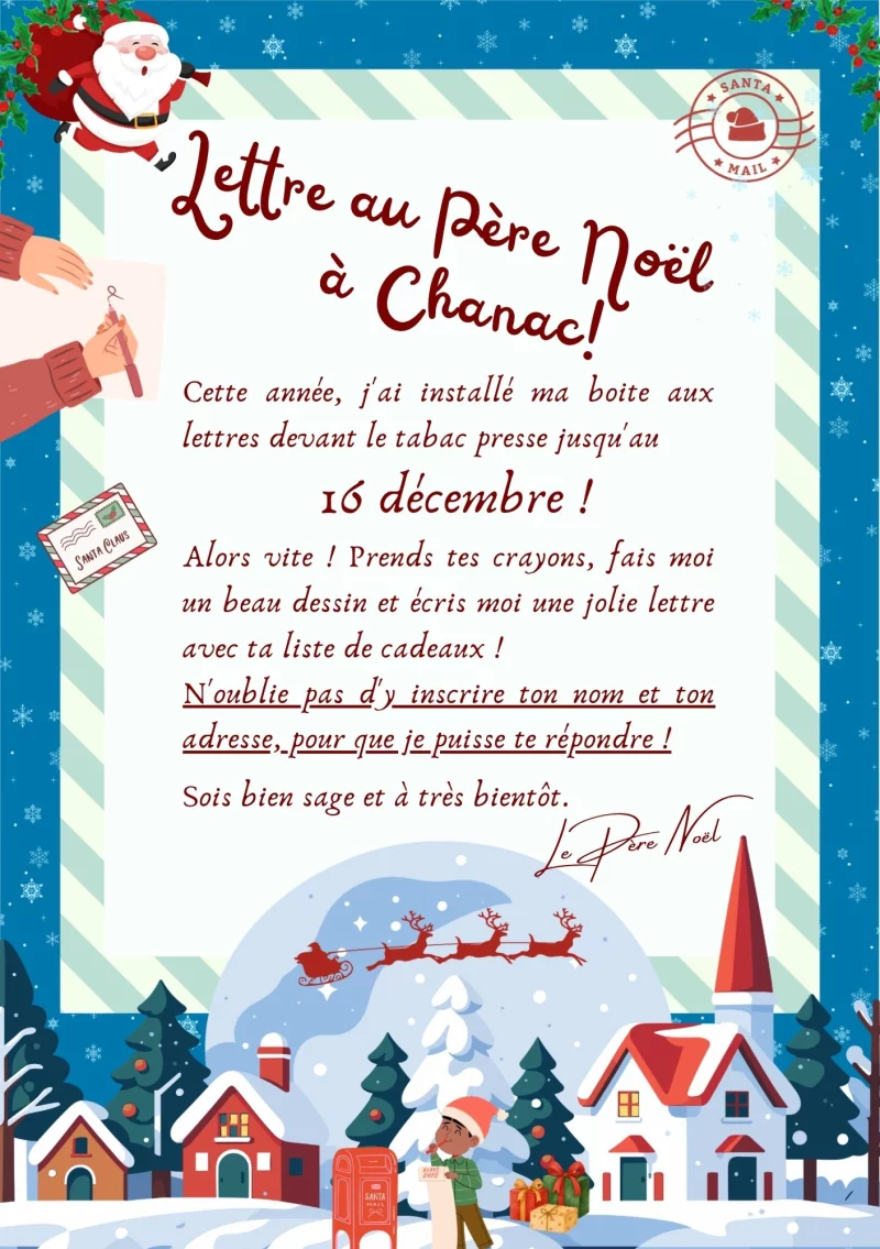 LA BOITE AUX LETTRES DU PÈRE NOËL : CHANAC