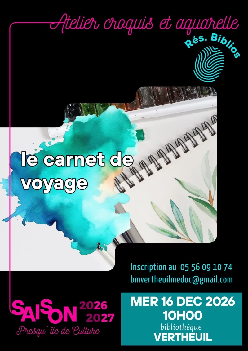 Atelier croquis et aquarelle : le carnet de voyage