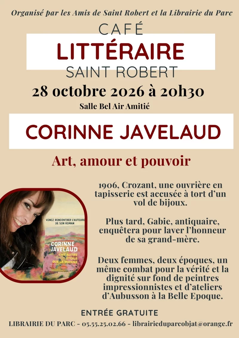 Café littéraire avec Corinne Javelaud