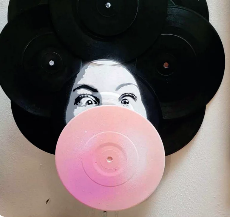 Ateliers street-art sur disques vinyles