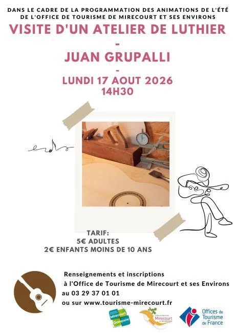 Visite d'un atelier de luthier Juan Alexander Grupalli