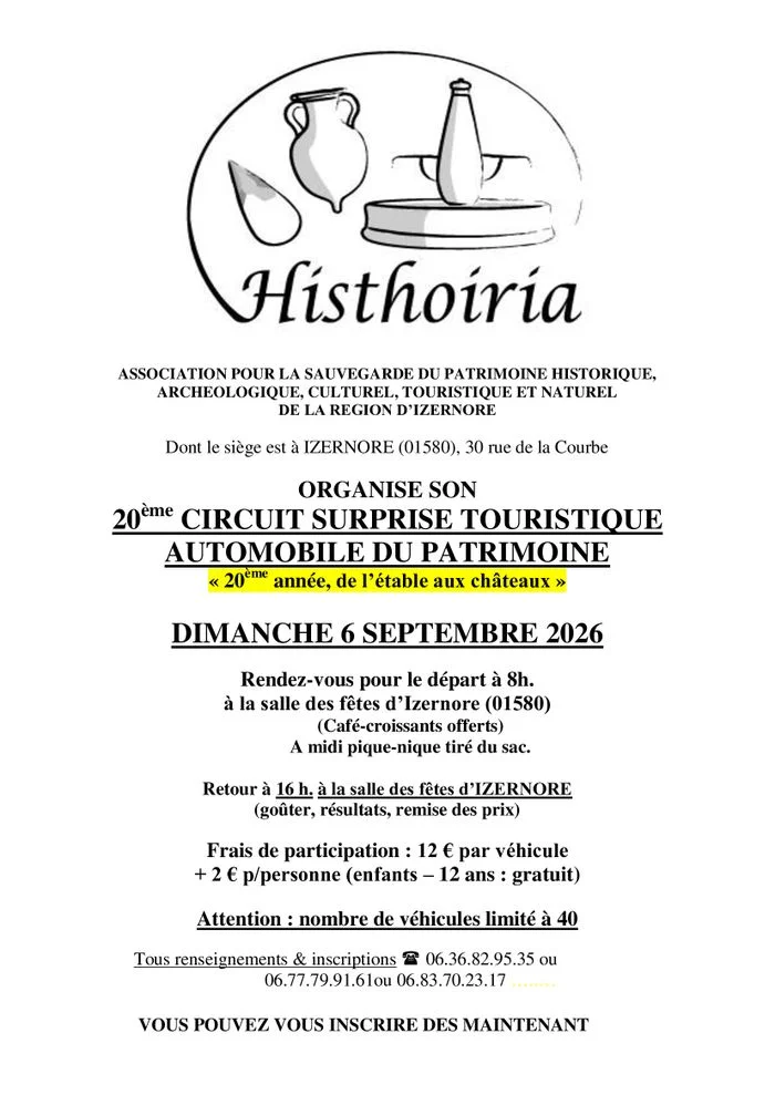 20e circuit surprise touristique automobile du Patrimoine