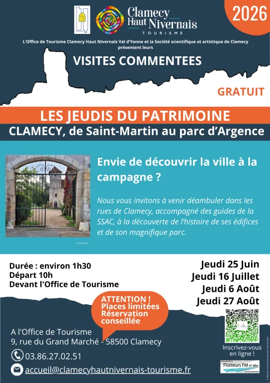 Visite commentée - Clamecy, de Saint-Martin au parc d'Argence