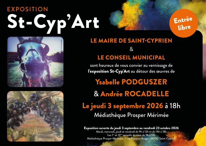 EXPOSITION ST-CYP'ART ISABELLE PODGUSZER & ANDREE ROCADELLE