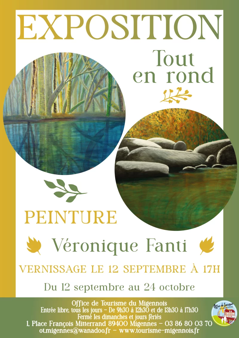 Exposition - Tout en Rond - Peinture sur Tondo - Véronique Fanti