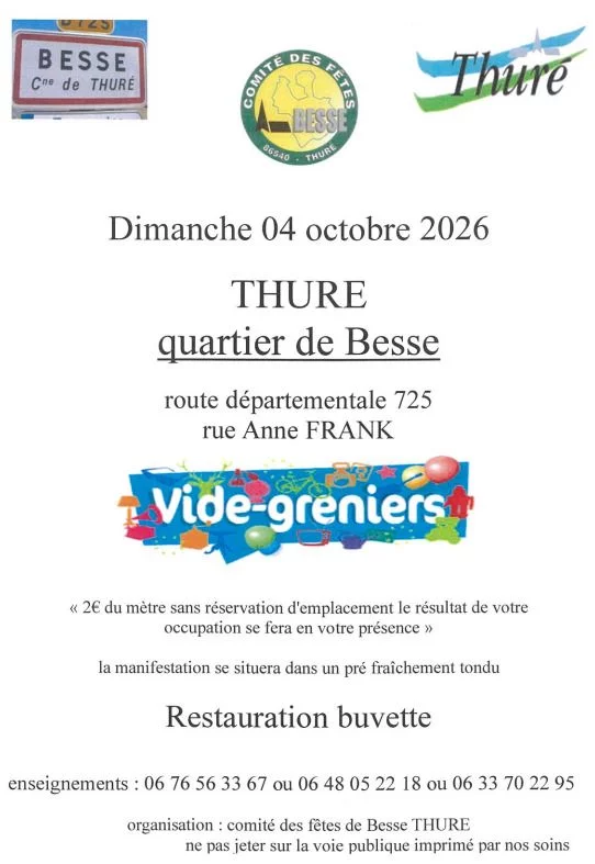 📢 VIDE-GRENIERS À THURÉ ! 🛍️✨