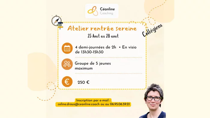 Atelier rentrée sereine au collège : apprendre à travailler avec méthode