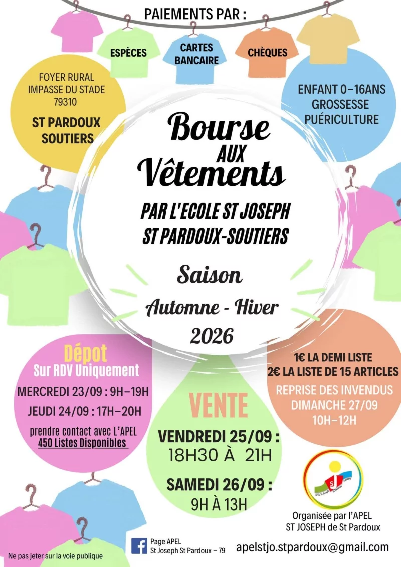 Bourse aux vêtements automne-hiver 2026