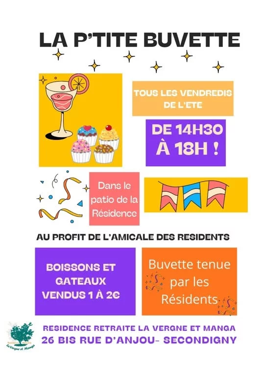 Buvette à la résidence La Vergne et Manga à Secondigny