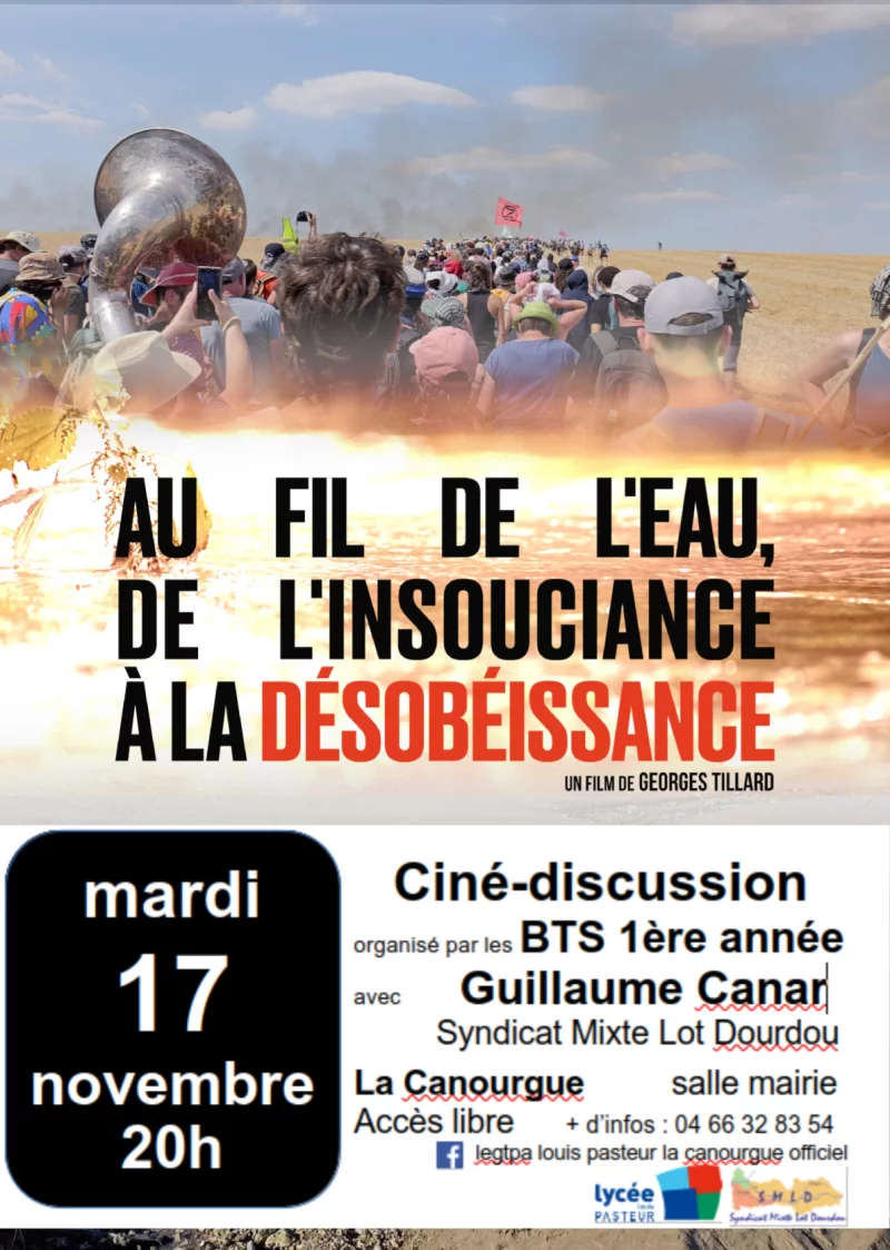 FESTIVAL ALIMENTERRE : CINÉ DÉBAT AUTOUR DU FILM "AU FIL DE L'EAU, DE INSOUCIANCE À LA DÉSOBEISSANCE""