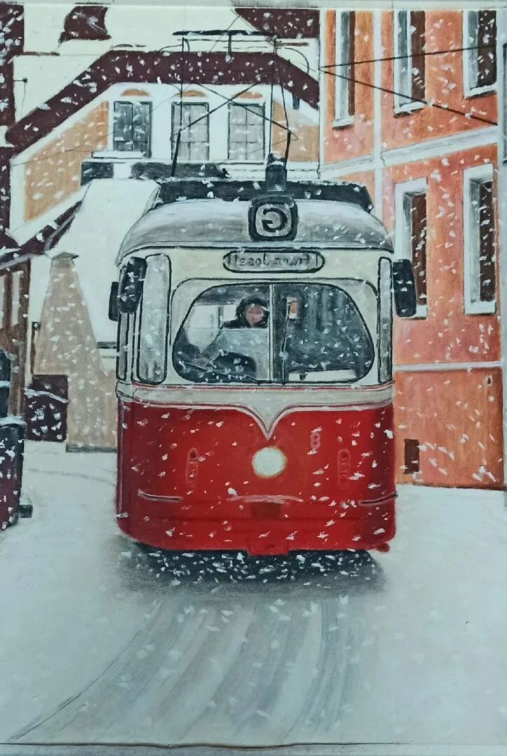 Exposition - "Rouge Tramway et Reflets de Route" de Marcel ESTABLET