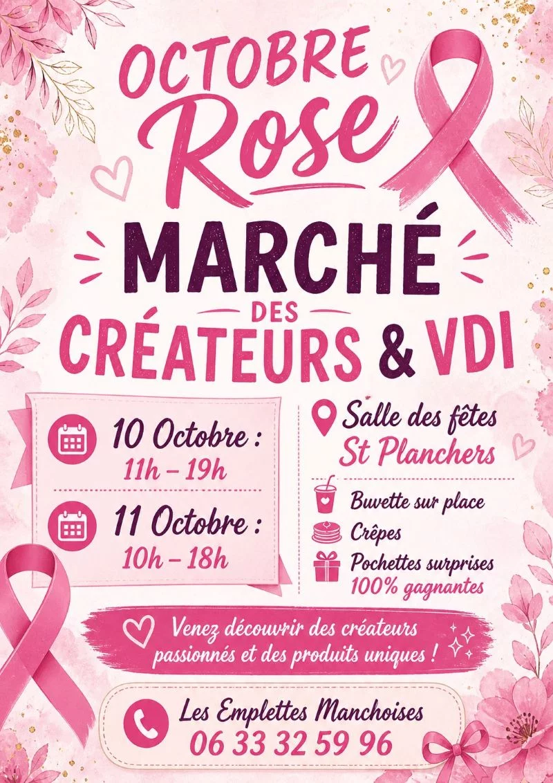 Marché des créateurs et VDI - Octobre rose