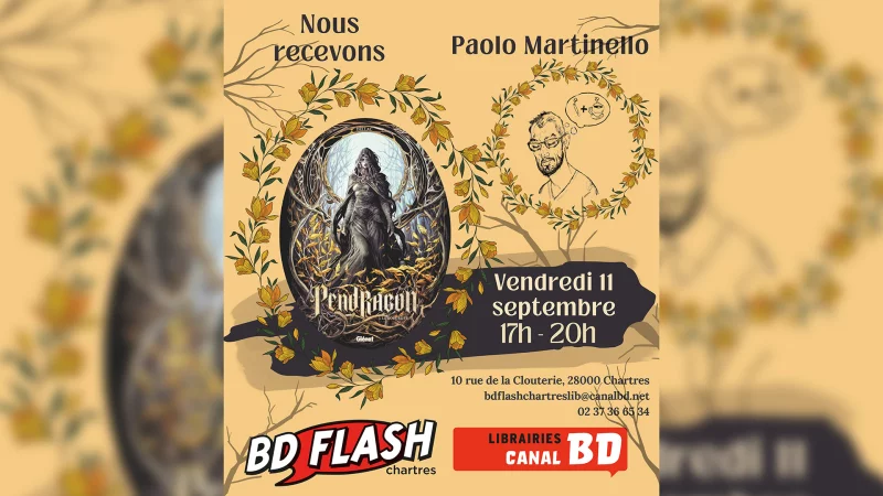 Séance de dédicace de Paolo Martinello pour Pendragon T.3