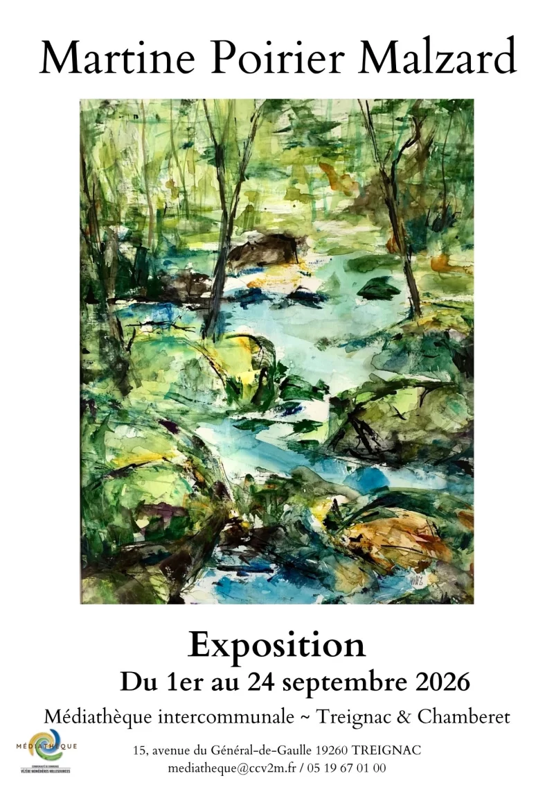 Médiathèque : Exposition de Martine Poirier Malzard