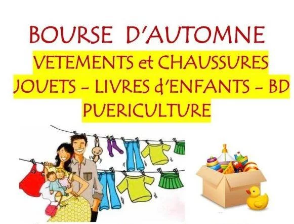 Bourse  d'automne - vêtements, jouets, livres d'enfants et puériculture