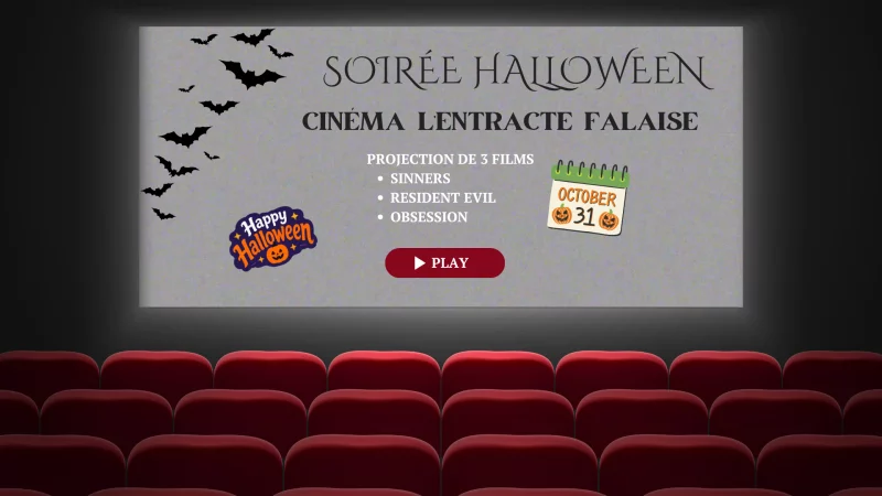 Soirée d'Halloween au cinéma l'Entracte