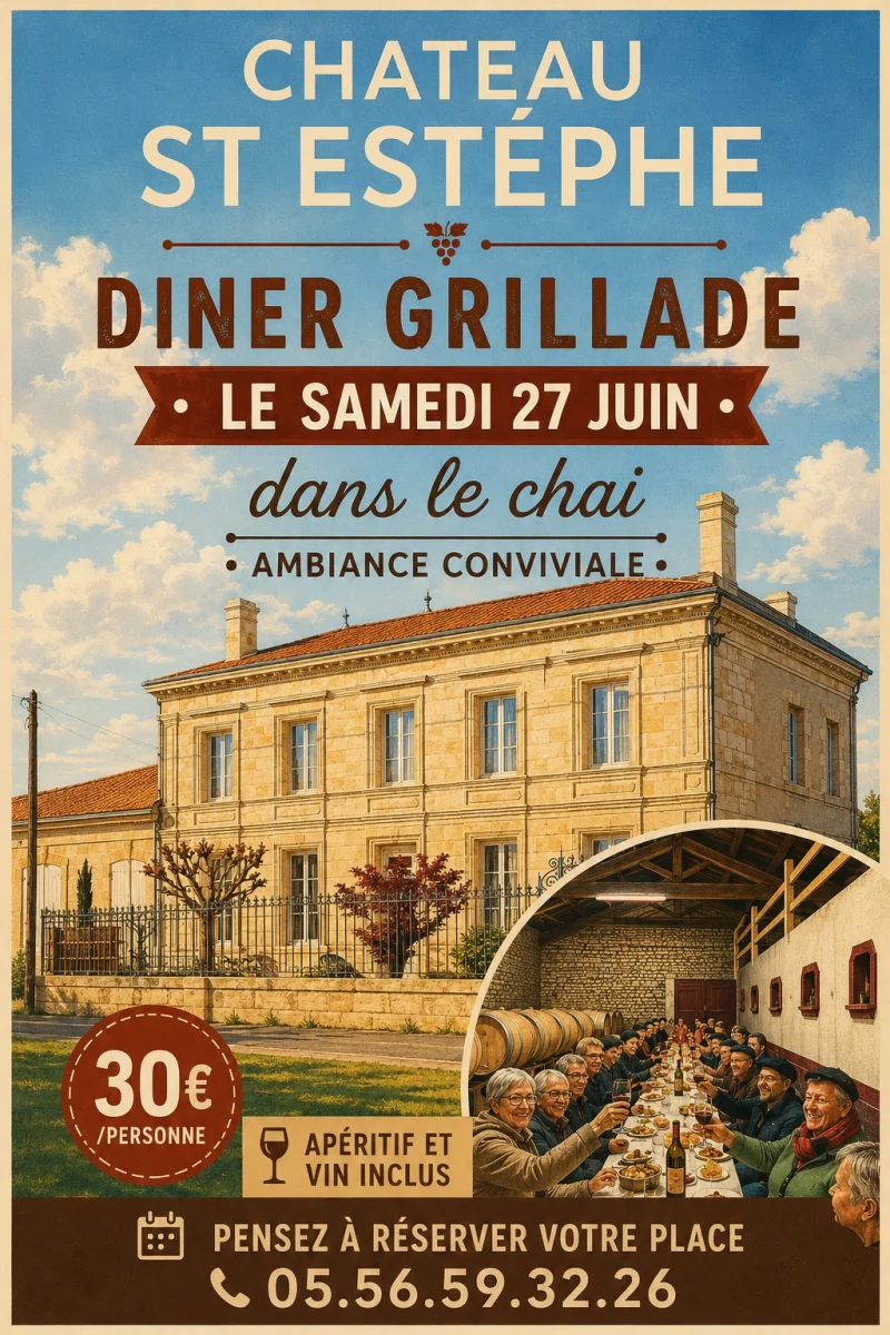 Diner grillade dans le chai