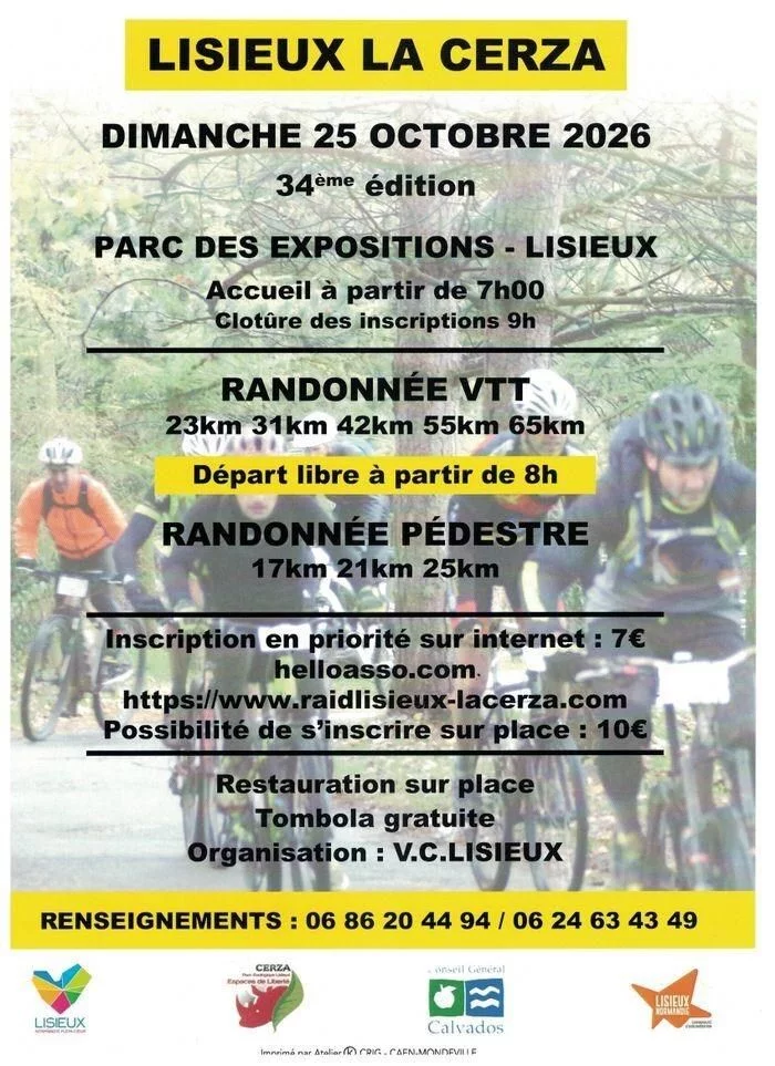 34ème édition de la manifestation Lisieux La Cerza - Journée VTT et randonnée pédestre