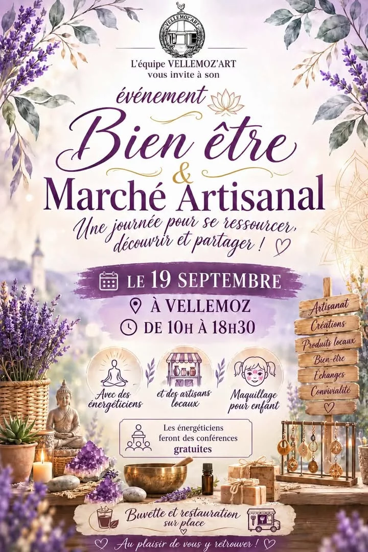 Bien-être et marché artisanal à Vellemoz