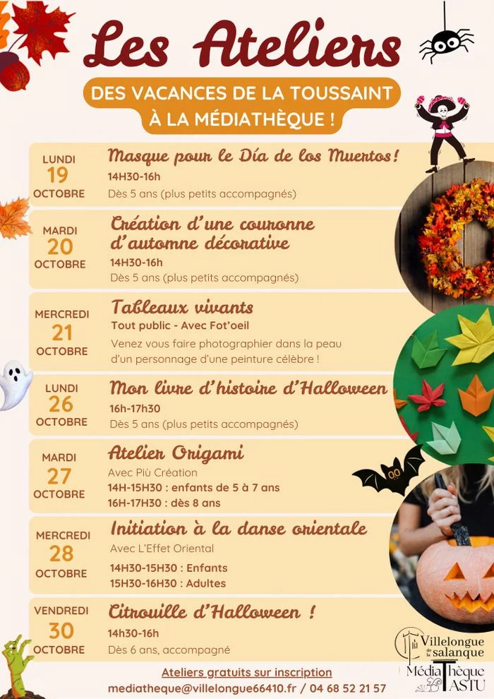 Programme des vacances de la Toussaint