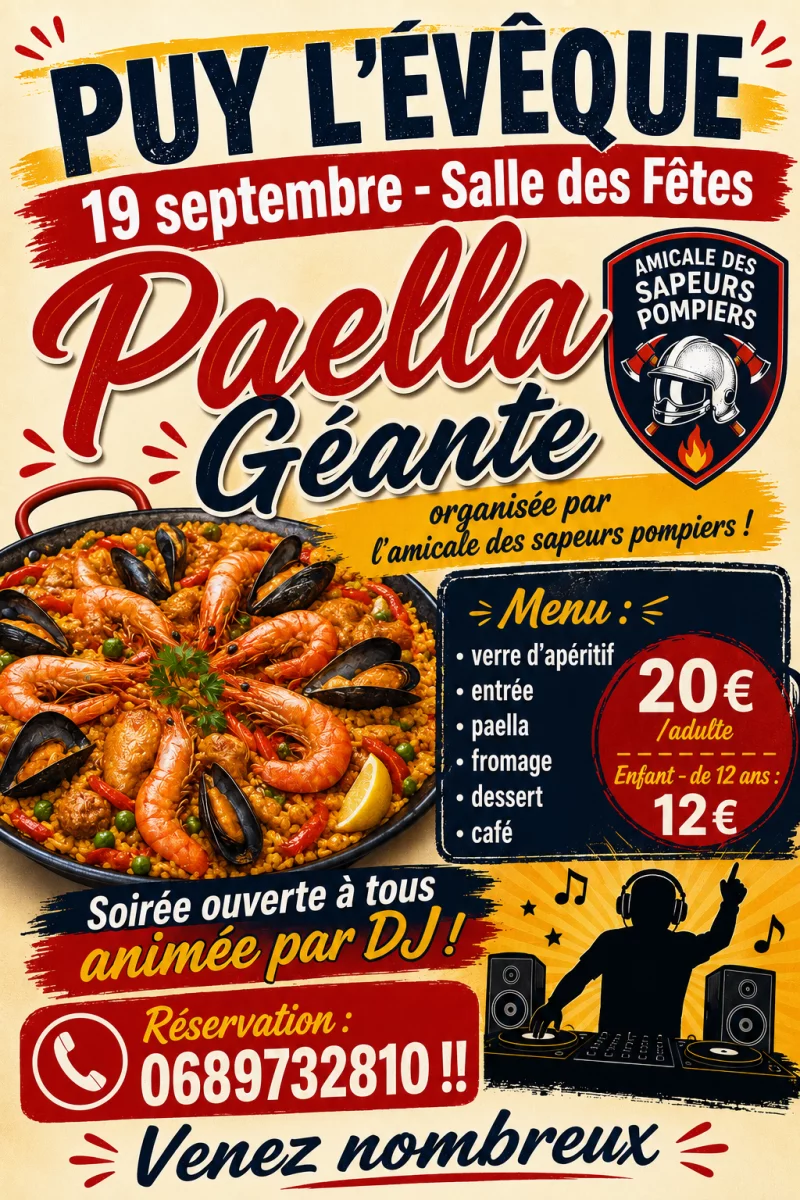 Bal des Pompiers - Paella géante !