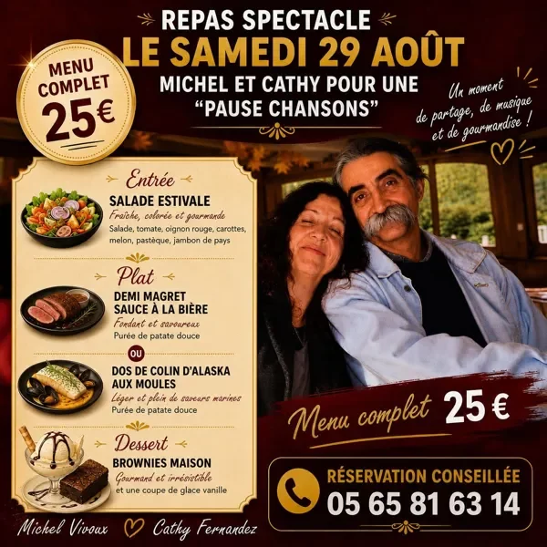 Repas spectacle aux Arcades - Michel et Cathy