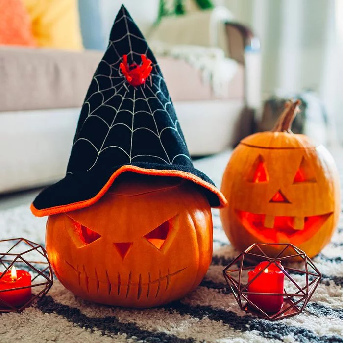 Décoration de citrouilles