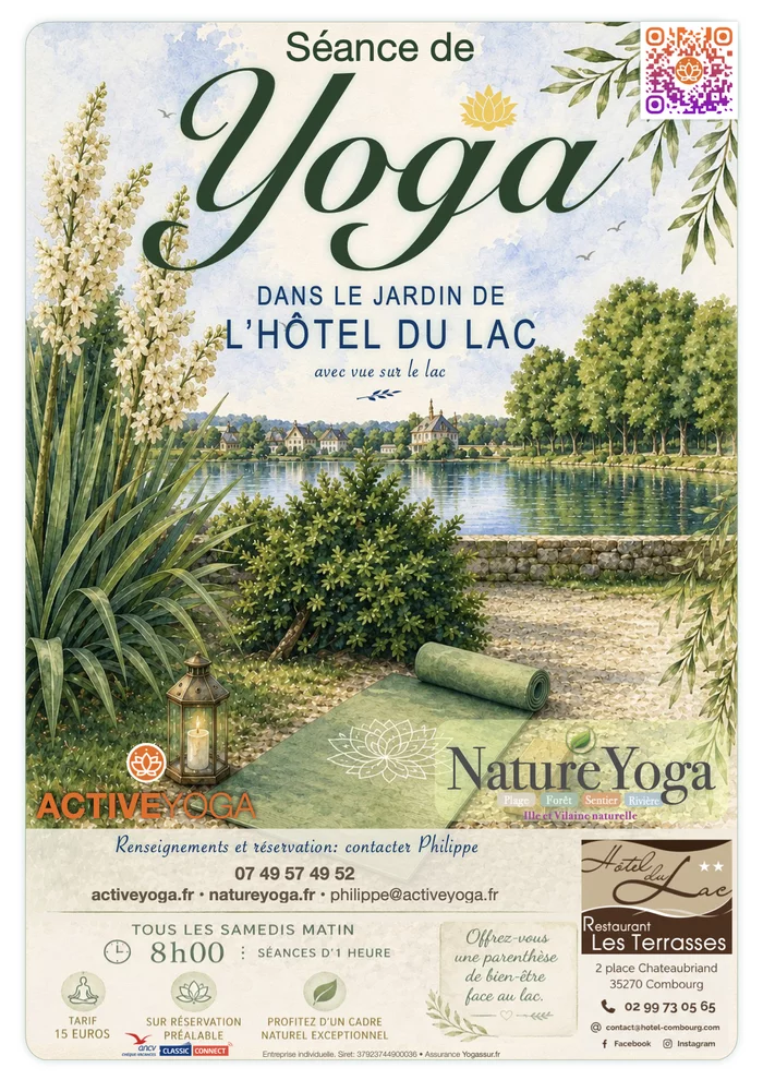 Pratiquez le yoga face au lac Tranquille
