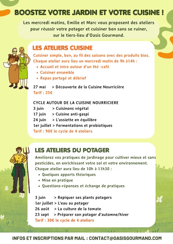 Cycles d'ateliers cuisine & potager 🌱​🥗​
