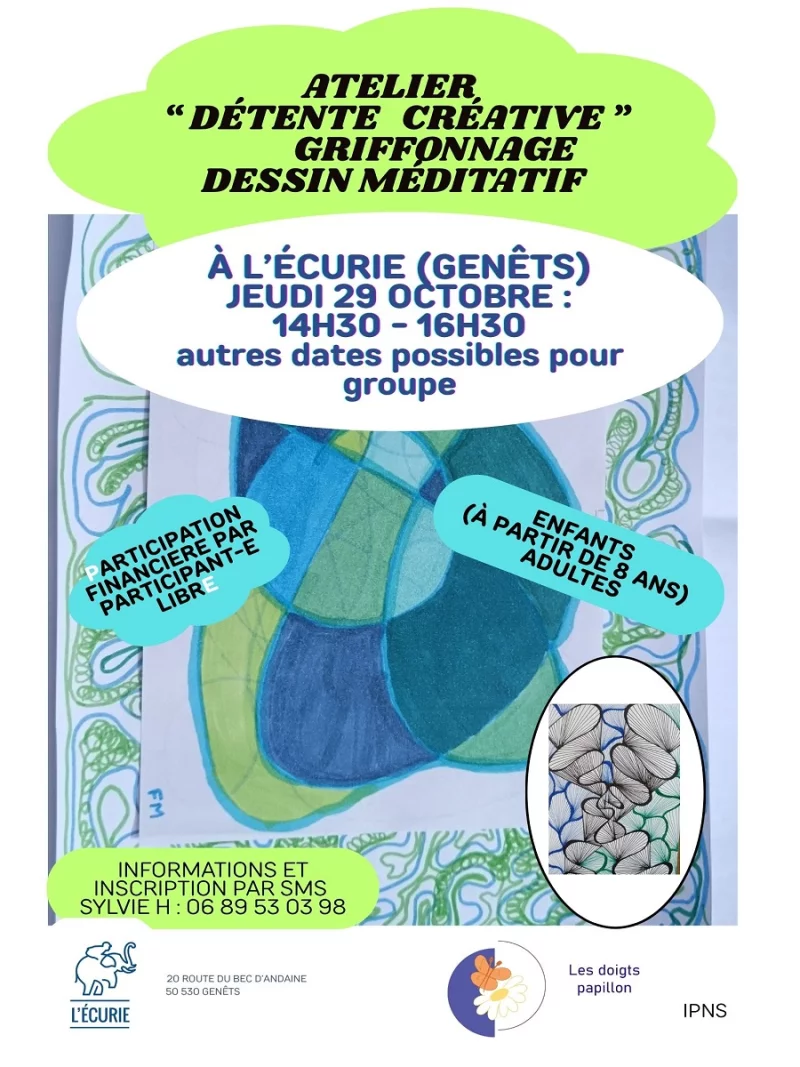 Atelier détente créative "griffonnage - dessin méditatif"