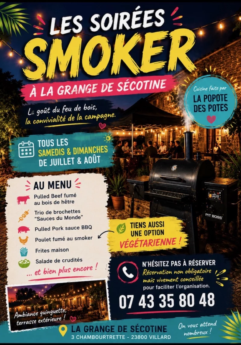 Les soirées Smoker à la grange de Sécotine